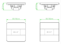 Système d'automatisation de la maison intelligente SEXANKA KNX EIB, interrupteurs muraux tactiles en aluminium arrondis pour le contrôle de la température, modèle ZF-TK-04GT-1