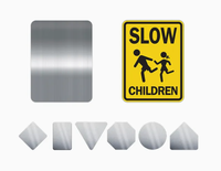 Panneaux en aluminium personnalisés de 18 pouces en gros, panneaux d'avertissement de sécurité routière, panneaux d'avertissement pour passages piétons et panneaux d'avertissement pour zones privées.