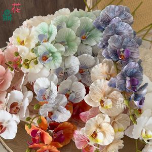 Orquídea Phalaenopsis Artificial Hua Ding de 9 Cabezas, de Goma Suave, para Decoración del Hogar, Bodas y Arreglos Florales - Product Image 5
