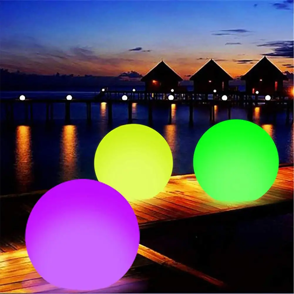 Incandescente pallone da spiaggia telecomando Led luce piscina giocattolo palla luminosa palla da spiaggia gonfiabile accessori per feste Dropship