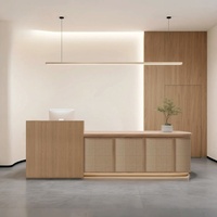 Comptoir de réception moderne en bois massif, écologique et durable pour hôtel, appartement, hôpital, salon de thé, restaurant, bar, comptoir de beauté