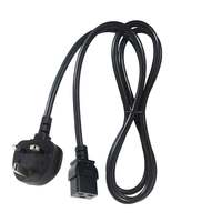 VDE-Standard 6FT Reinkupfer-Stromkabel EU 2-Pin-Stecker mit IEC C13 Anschluss PVC-Isolierung Schwarz