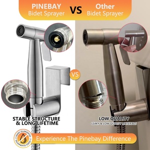 PINEBAY, новый модный набор для ванной комнаты, пластиковый ручной распылитель для биде, набор для туалета, съемная панель, набор для туалета, для отелей и женщин - Product Image 3