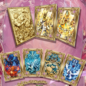 Cartes en métal émaillé 3D gravées Pokemoned Eif Baby Marshmallow Anime Japonais en gros, dorées, Fan Art, Booster, Blind Box, Jouets, Cadeaux - Product Image 4