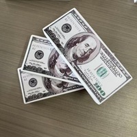 Balle anti-stress en PU et mousse, motif billet de 100 dollars américain simulé avec logo personnalisé, unisexe, à partir de 14 ans