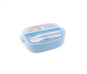 Contenitore per Pranzo in Plastica a Forma di Unicorno 1,5L Isolato con Tre Scomparti e Posate per Bambini - Product Image 1