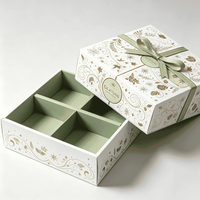 Cajas de Regalo Navideñas con Tapa y Base con Lindos Diseños de Santa Claus y Muñeco de Nieve, Ideales para Empaque Festivo