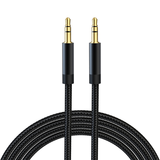 FONVOI Gold Plated 3.5mm Aux Audio Cable Nylon Braided Car Stereo Cable