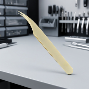 Pinzas Delgadas y Rectas de Fibra para Extensión de Pestañas, Marca Privada Gold Tier Medical Instruments Company, Personalizadas, de Agarre Fuerte - Product Image 3