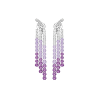 Pendientes de Mujer Elegantes con Circonitas, Estilo Clásico Vintage de Lujo, Cómodos de Usar para Todos los Eventos Importantes