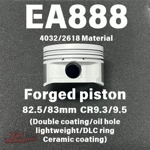 Piston forgé EA888 82,5 <span class=keywords><strong>83</strong></span> Alésage Haute compression 9,3 9,5 Ensemble de pistons de moteur de course Pièces de performance - Product Image 1