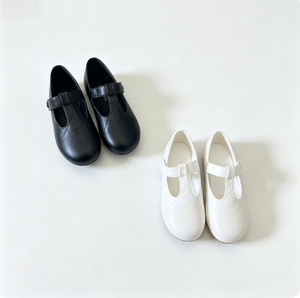 Girls RM RM019 Smooth PU Mary Jane Pumps Pearl Buckle Comfort <b>Heel</b> Soft <b>Toe</b> Anti-Slip Travel Shoes Custom Upper Bulk Discount - Product Image 1