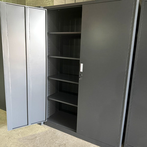 Armario Metálico de Almacenamiento de 2 Puertas de Acero, Armarios Metálicos de Almacenamiento para Garaje, Armario Metálico con Cerradura para Hotel, Apartamento, Oficina en Casa - Product Image 5