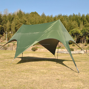 Lona de Camping con Postes, Toldo Impermeable Grande para Acampar, Toldo para 6 Personas para Acampar en Coche, Lona para Hamaca, Protección contra la Lluvia, para Exteriores - Product Image 2
