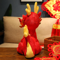 Vente chaude Mascotte de dragon du Nouvel An chinois personnalisée Jouet en peluche en coton PP Remplissage Cadeau du Nouvel An