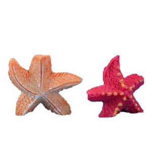 Ornement en résine en forme d'étoile de mer, rouge orangé, style méditerranéen, décoration miniature pour jardin - Product Image 5