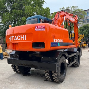 Vente flash - Excavatrice hydraulique d'occasion à roues moyennes Hitachi EX100WD, 10 tonnes, bon état, moteur d'origine, prix bas - Product Image 3