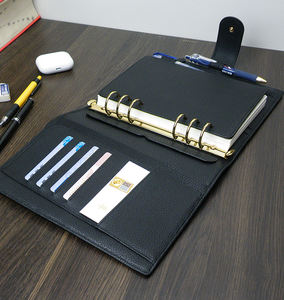 Luxe A6A5 cahier à feuilles mobiles en cuir exquis reliure artistique portefeuille imprimé <span class=keywords><strong>Journal</strong></span> - Product Image 4