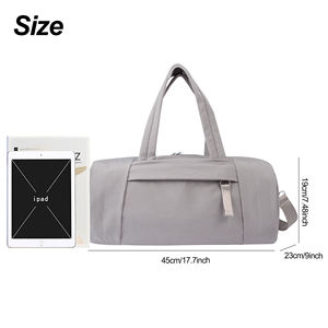 תיק תיק מטען רב כיס עמיד למים עמיד ידית נסיעה שקית ספורט ספורט ספורט אפור - Product Image 3