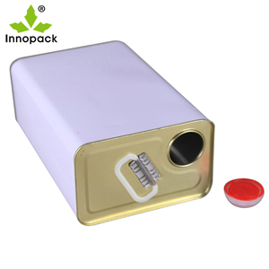 Récipients rectangulaires de luxe en étain d'huile d'olive 5L seau en métal écologique avec impression écologique de qualité alimentaire peut emballer - Product Image 4