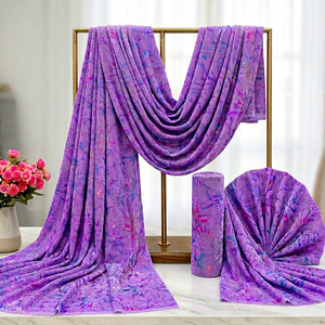 Soft Multicolor Foil Printed Velvet Fabric Premium Garments Dresses Kaftans Fashion Wear Home Textile OEM - Product Image 1