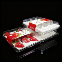 Caja de Plástico Transparente Reciclable y Ecológica de Grado Alimenticio PET, Personalizable, Tipo Blister, para Frutos Secos, Contenedor de Plástico Tipo Concha para Marca