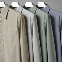 Kemeja Pinstripe 100% Katun Premium dengan Pola Garis Vertikal, Regular Fit, Satu Saku, Kemeja Pria Smart Casual untuk Kantor