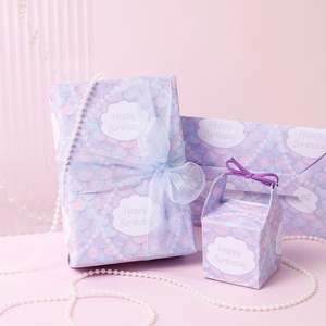 Wholesale High Quality <b>Birthday</b> Tissue Rolls Mermaid Gift Packaging <b>Wrapping</b> <b>Paper</b> Roll Uperior Craftsmanship - Product Image 5