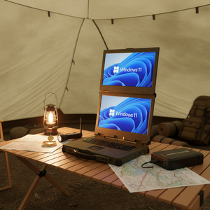 แท็บเล็ตพีซีแบบพับได้ ทนทาน พร้อมหน้าจอคู่ สำหรับสภาพแวดล้อมที่รุนแรง - Product Image 1