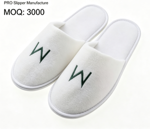 Pantuflas de <span class=keywords><strong>Hotel</strong></span> Desechables con Logotipo Personalizado, Lujosas, Cómodas, Ligeras, de 5 Estrellas, con Punta Cerrada, Tamaño de Viaje - Product Image 1
