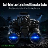 Jumelles de vision nocturne tactiques Gen2+ à double tube FOM 1400 montées sur casque pour la surveillance de sécurité