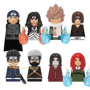 Hatake Kakashi Akimichi Tyochi Uchiha Itachi Obito Morino Ibihi Anime in plastica mattoncini giocattolo educativo KDL807