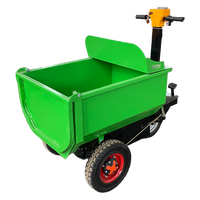 Nuevo Volquete Eléctrico de Tres Ruedas de 800 kg - Plataforma de Hierro, Motor OEM de 1500W, Plegable, Duradero, Móvil, para Operaciones en Sitios de Construcción Estrechos