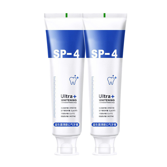 SP-6 Probiotic Toothpaste for Adults Fluoride-Free Probiotic Formula Whitening Stain Removing and Fresh Breath Home Use