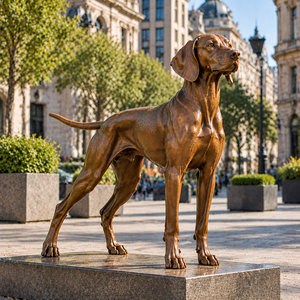 Escultura de Metal de Tamaño Real, Estatua de Vizsla de Bronce para Exteriores, en Venta - Product Image 2