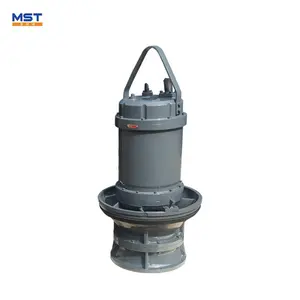 Centrifugal axial submersible electric motor mixed flow water pump