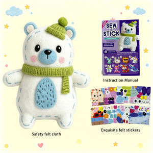 8 Animal Plastic Sewing <b>Craft</b> <b>Kit</b> DIY Plush Toy Making Set Fine Motor Skill Educational <b>Girls</b> Gift - Product Image 3