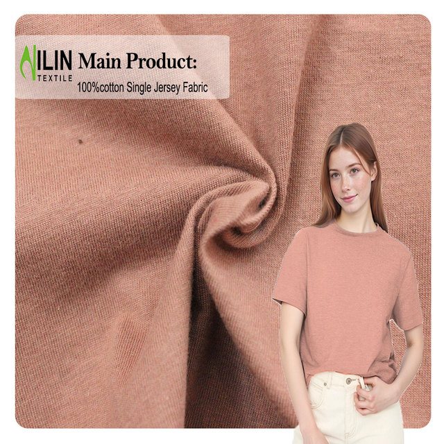 High Quality Knit Single Jersey Fabric New Design Solid 100% Cotton Jersey Fabric for T Shirt