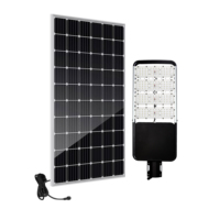Lampadaire solaire semi-intégré 80W avec batterie LiFePO4 étanche IP66 et LED SMD Bridgelux pour usage extérieur sur route