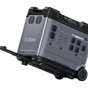 휴대용 5120WH 태양 광 발전소 4000 와트 인버터 외부 배터리 무선 캠핑 홈 100w 휴대용 발전소 - Product Image 2