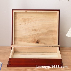 Boîte de rangement rectangulaire en bois de camphre pour calligraphie et peinture, idéale pour l'emballage de bijoux ou comme cadeau - Product Image 4