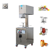 Machine de scellage de boîtes semi-automatique FKJX à alimentation manuelle et commande par pédale pour équipement de scellage de boîtes de conserve de noix