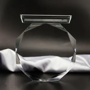 Adesivo em branco de vidro de cristal, lembranças para presente/troféu de vidro de cristal k9, award da placa artística, imperdível