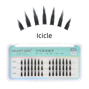 Pestañas Segmentadas Precortadas de 3 Líneas Heart Girl Factory Devil DIY, Extensión de Pestañas, Caja Personalizada con Logotipo Privado - Product Image 2