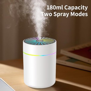 Portable Mini Air <b>Humidifier</b> 190ml Ultrasonic USB Desktop <b>Humidifier</b> with Colorful Light Air Aromatherapy for Car Household Use - Product Image 2