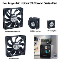 Kit de ventilateurs de refroidissement 24V DC pour imprimante 3D Anycubic Kobra S1 Combo Series - Ventilateurs de remplacement pour carte mère, extrudeuse et filtration d'air