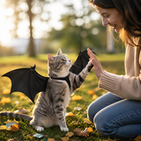 Ailes en tissu pour animaux de compagnie pour Halloween, accessoires de costume mignons et ajustables pour chiens et chats, pour les fêtes costumées