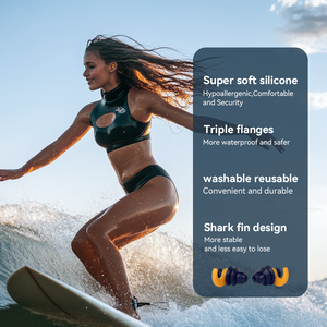 Bouchons d'<span class=keywords><strong>oreille</strong></span> de <span class=keywords><strong>surf</strong></span> Bouchons d'<span class=keywords><strong>oreille</strong></span> de natation réutilisables étanches avec filtre pour adultes - Product Image 4