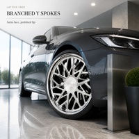 Velg Mobil Penumpang Aluminium Alloy Chrome Mesh Gloss Black Custom Forged Baru 5x112/120/114.3/100 & 18-24 Inch