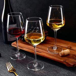Ensemble de verres à vin en cristal sans plomb à bord carré, corps conique droit, pour la dégustation de vins rouges et blancs - Product Image 4